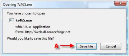 Save 7-Zip file