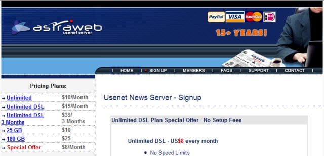 Compare Astraweb to 100+ Usenet Providers
