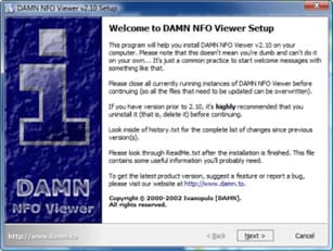 DAMN NFO Viewer Setup