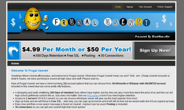 Frugal Usenet Review