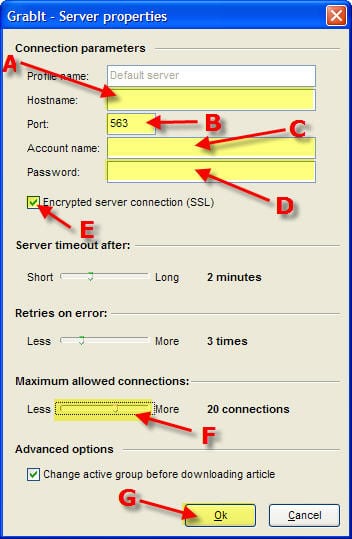 GrabIt server properties