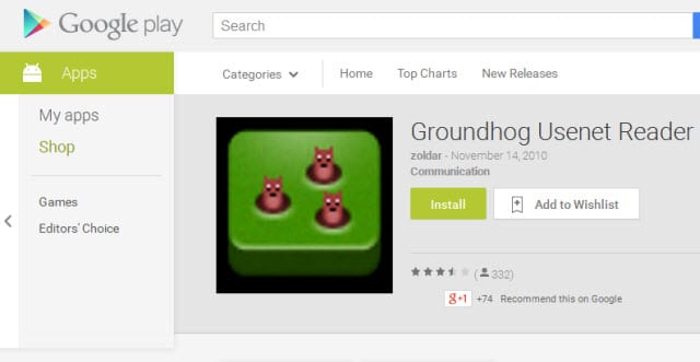 Groundhog Android app
