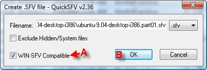 Create sfv options