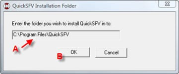QuickSFV installation folder