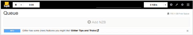 SABnzbd web interface