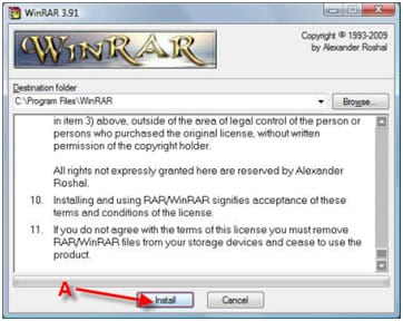 Winrar - install