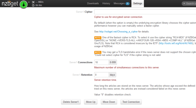 NZBGet connections